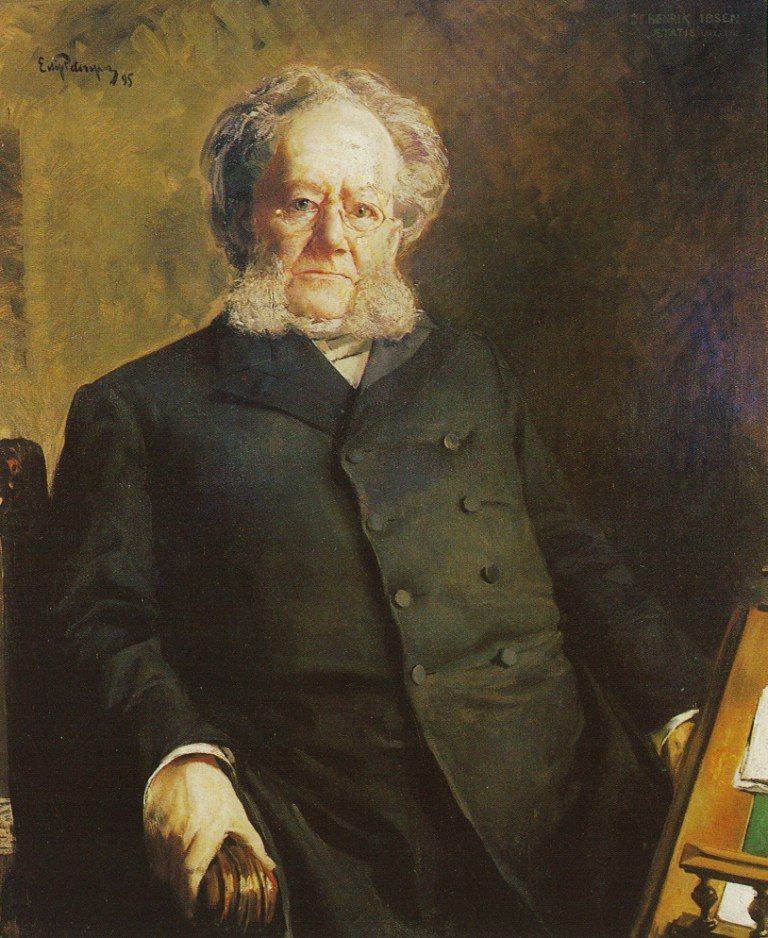 Portrait of Henrik Ibsen.